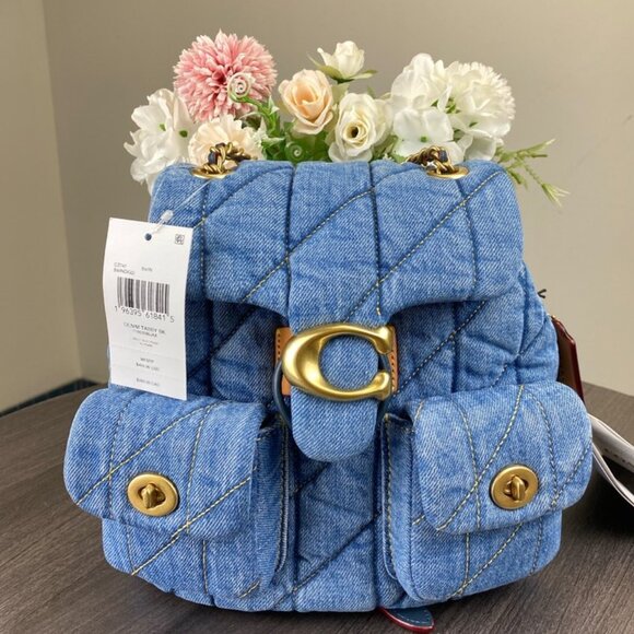 Coach CZ747 Denim Tabby Backpack in Indigo - Picture 1 of 9